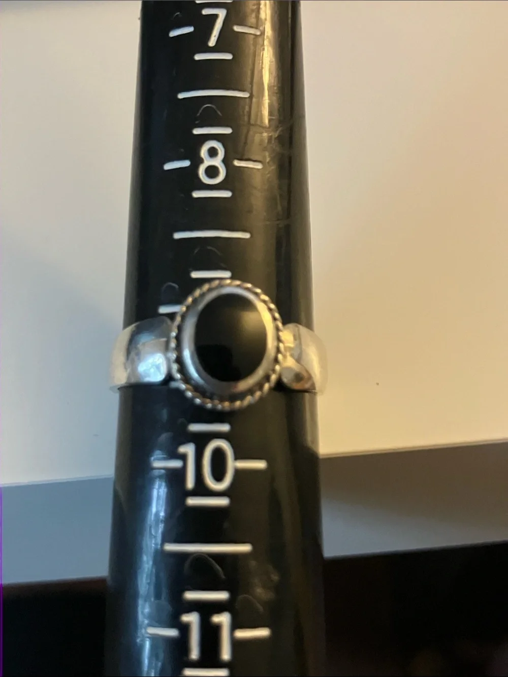 Sterling Silver Black Onyx Oval Ring for Women